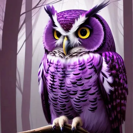 bird, purple, owl, beak, violet, pink, magenta, art, electric blue, rectangle