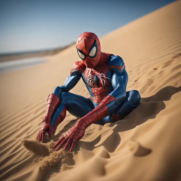 sky, landscape, electric blue, fun, happy, automotive design, spider-man, beach, slope, singing sand