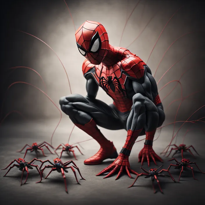 spider-man, cartoon, art, red, painting, fictional character, illustration, cg artwork, carmine, graphics