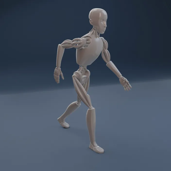 a computer generated image of a human running