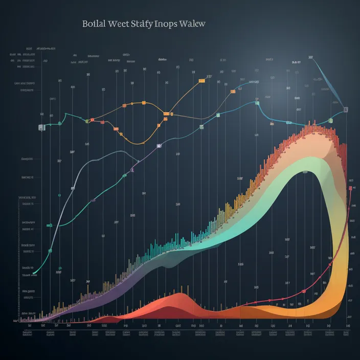 a bar chart with a lot of data on it