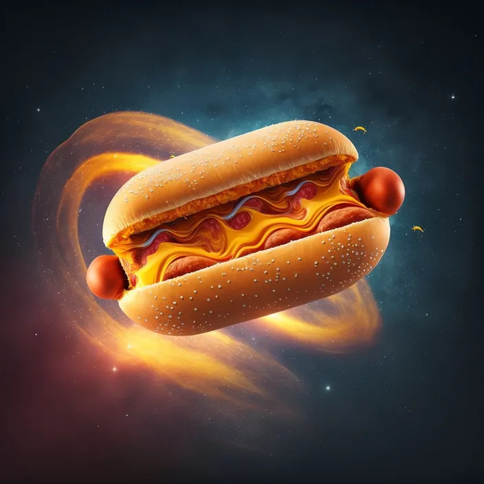 a hot dog with mustard and ketchup on a bun