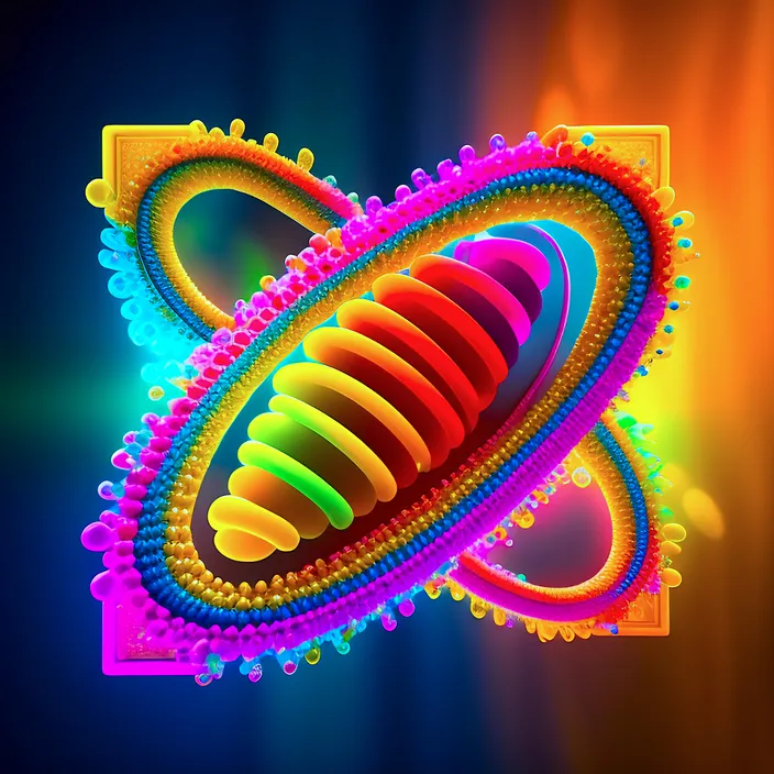 a computer generated image of a colorful object