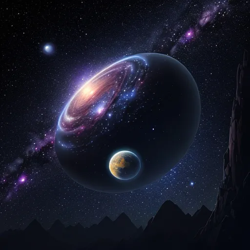 an artist's rendering of a planet with a star in the background