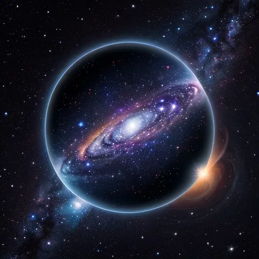 an image of a spiral galaxy in the sky