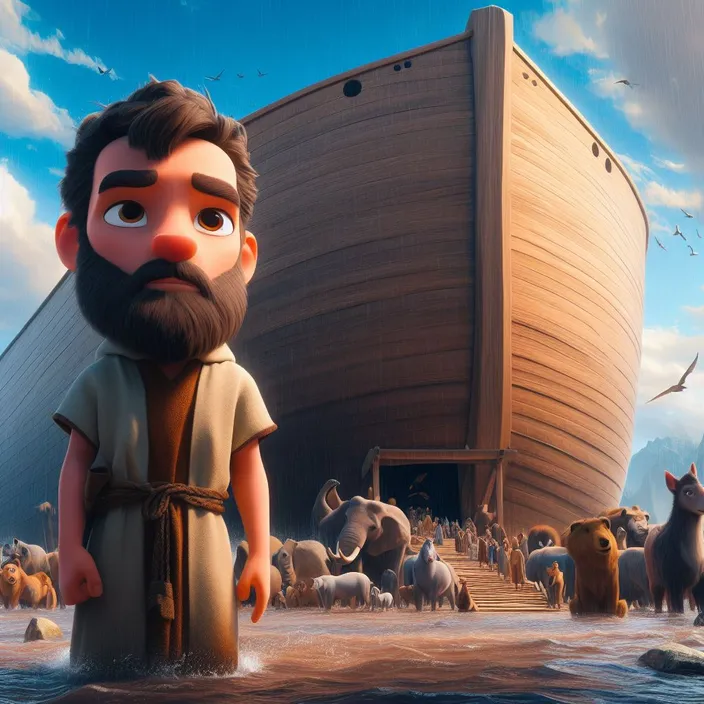 a scene from the animated movie noah