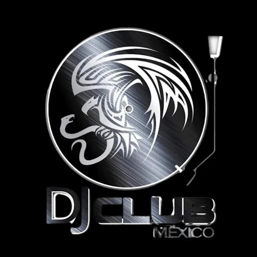 a black and white photo of a logo for dj club mexico