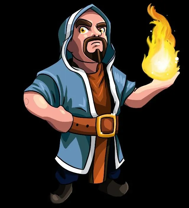 a cartoon character holding a flame in his hand
