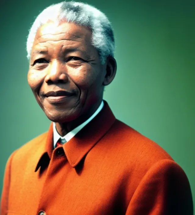 an older man wearing an orange jacket and a white tie