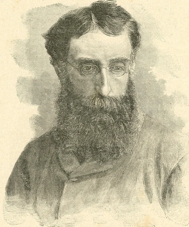 a drawing of a man with a beard