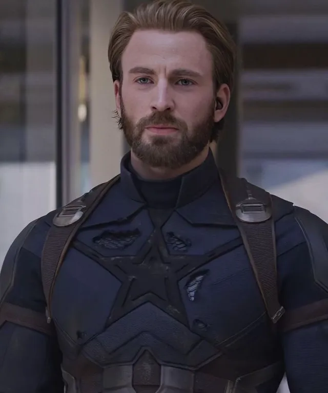 a man with a beard wearing a captain america costume