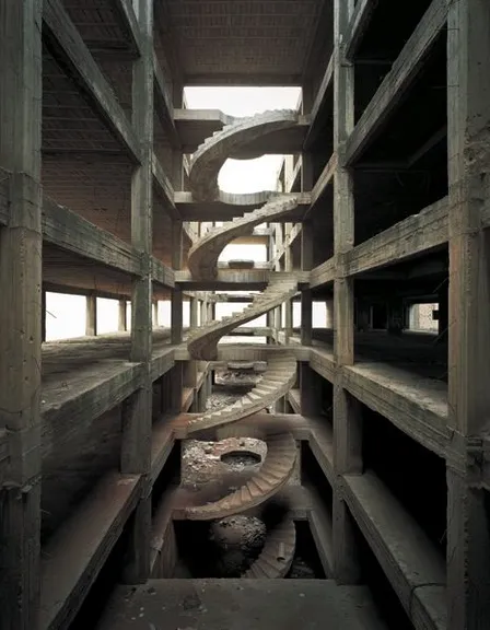 a long row of wooden pipes in a building