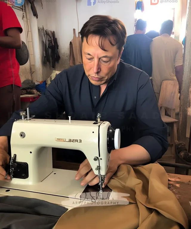 a man is working on a sewing machine