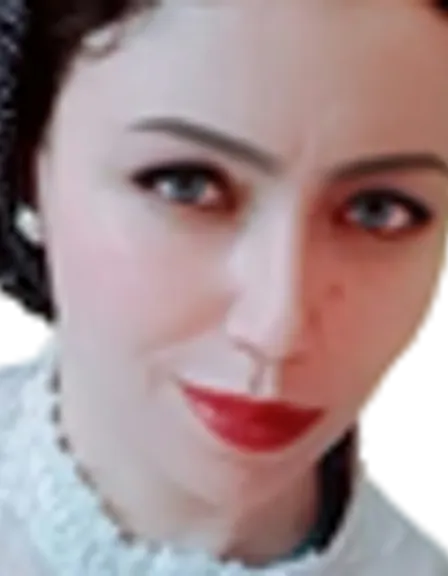 a woman wearing a white shirt and a necklace