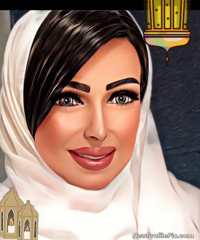 a digital painting of a woman wearing a headscarf