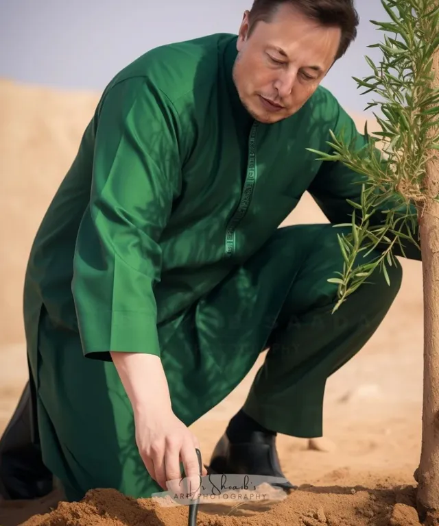 a man kneeling down next to a tree