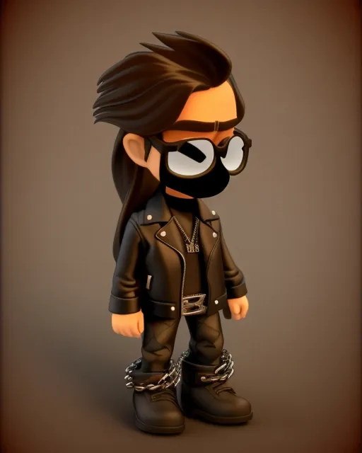 a cartoon character wearing a leather jacket and glasses turns into a werewolf