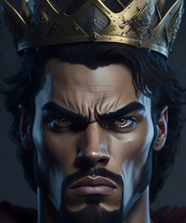 a man with a crown on his head