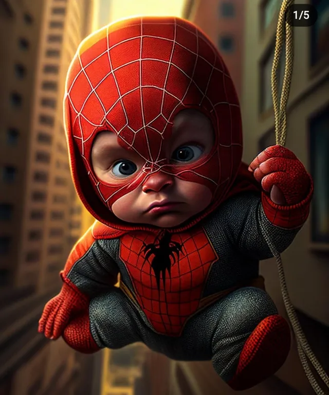 a cartoon character in a red spider suit