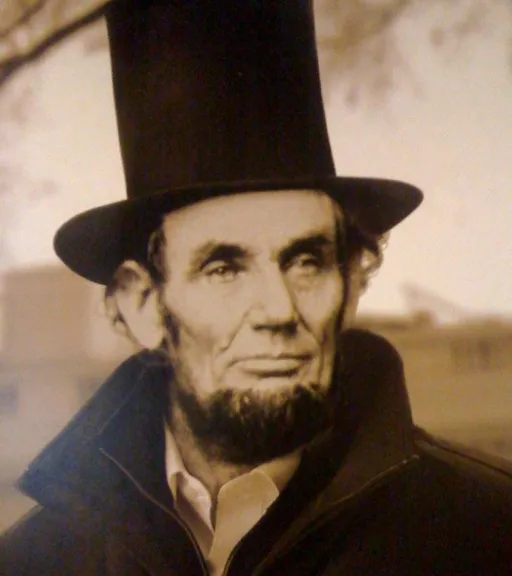 a man wearing a top hat and a coat