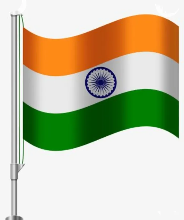 the indian flag waving in the wind