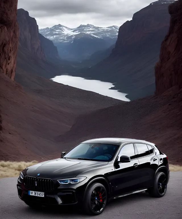 a black car parked on the side of a road