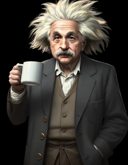 a man with a cup of coffee in his hand