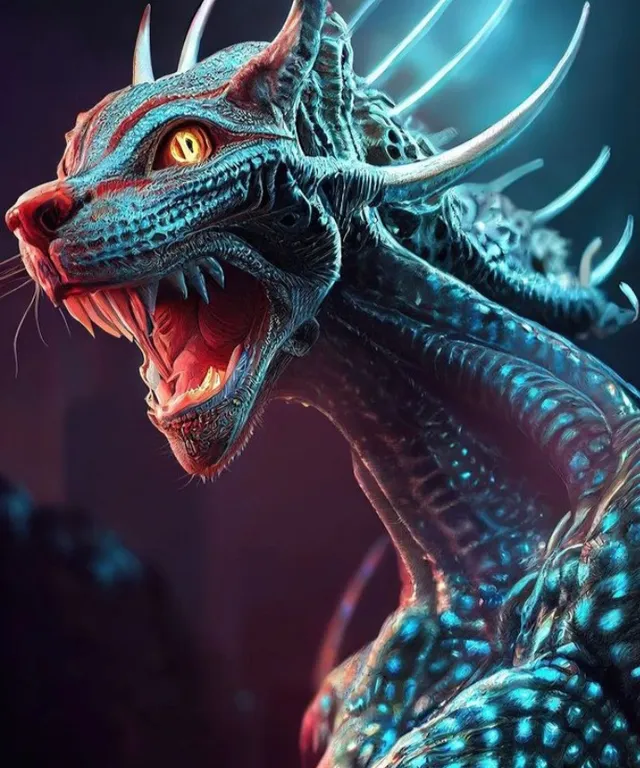 an image of a dragon with its mouth open