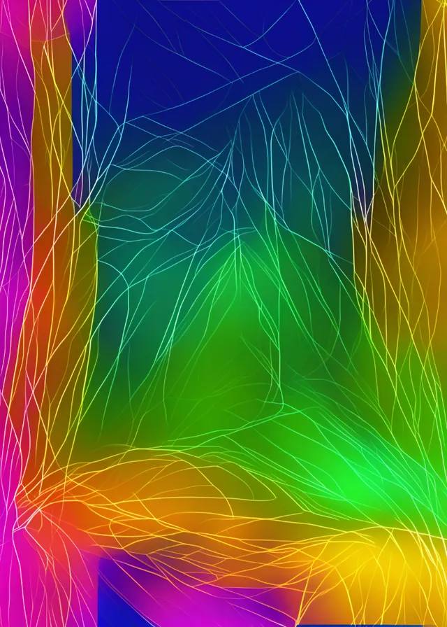 a computer generated image of lines and shapes