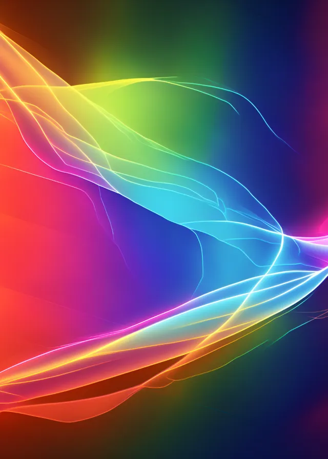 a multicolored background with lines and curves
