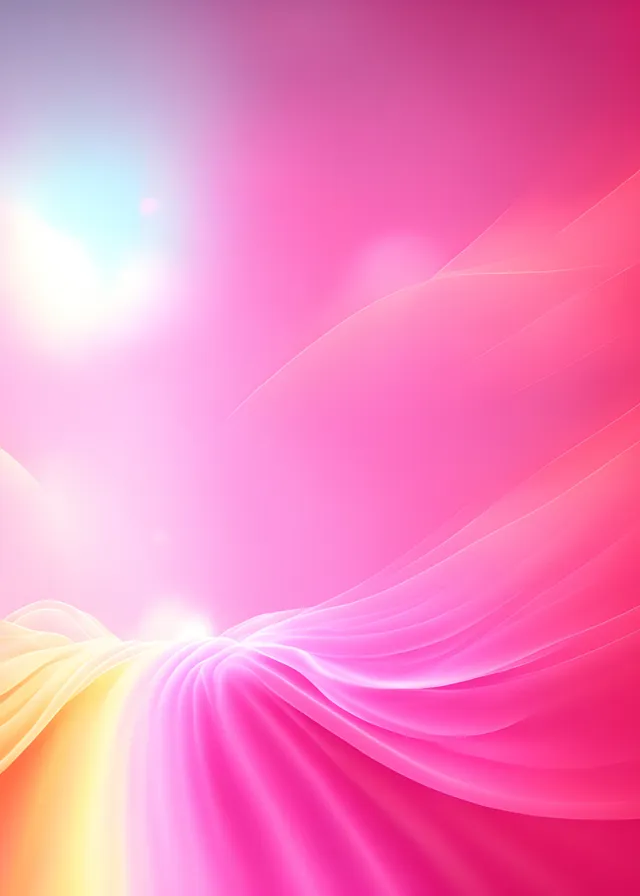 a pink and yellow abstract background with a sun in the background