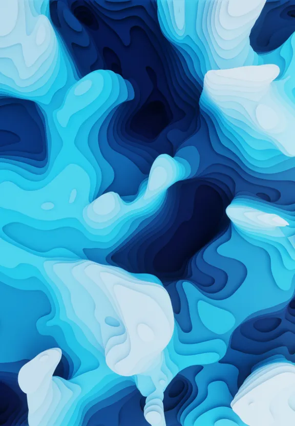 a blue and white abstract background with white clouds