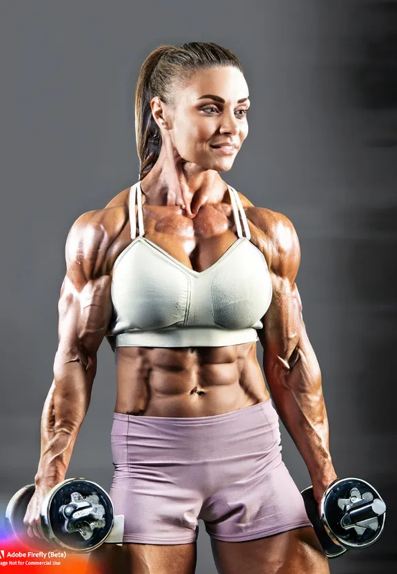 Woman posing for a picture with her furry guinea pig while holding two dumbs. A furry guinea pig wearing smokey glasses and lifting weights