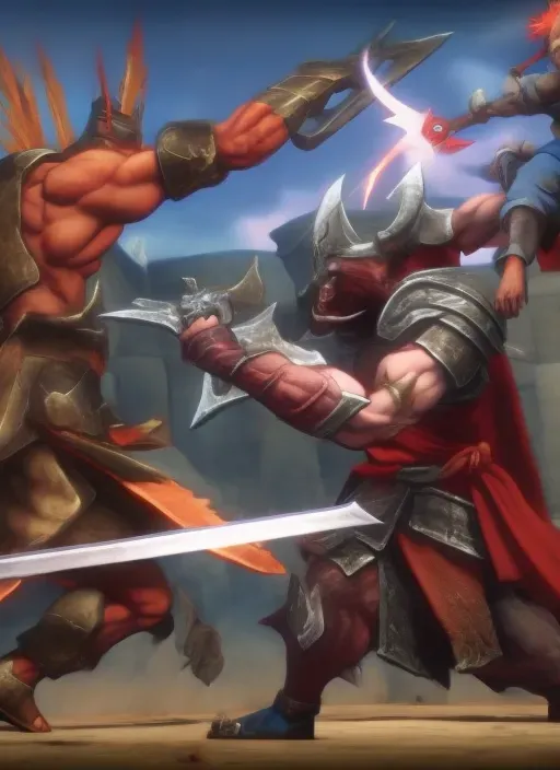 two men fighting in a video game