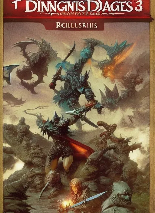 a card game cover for a role playing game