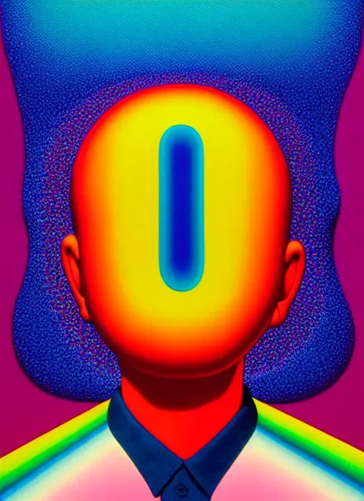 a man's head is shown with the letter u in the center