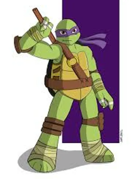 a drawing of a teenage mutant holding a baseball bat