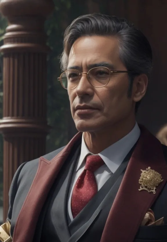 a man in a suit and tie with a red tie