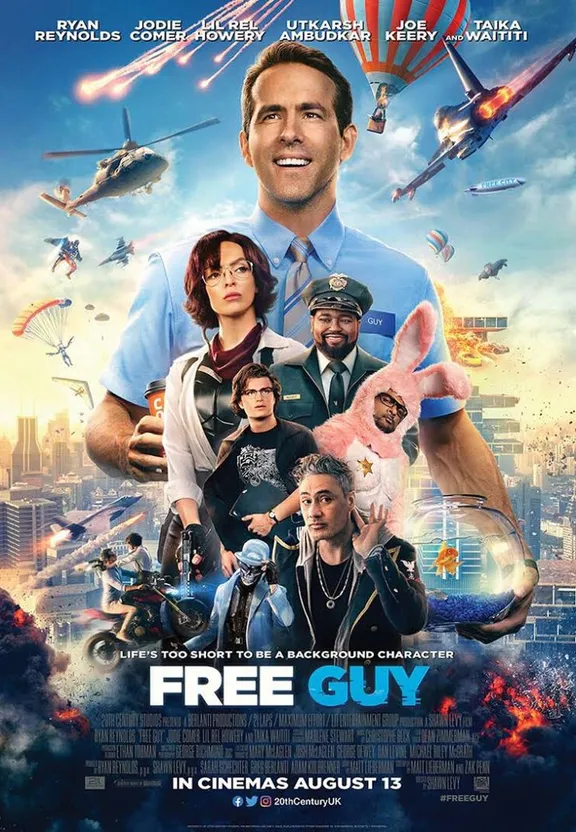 a movie poster for the film free guy