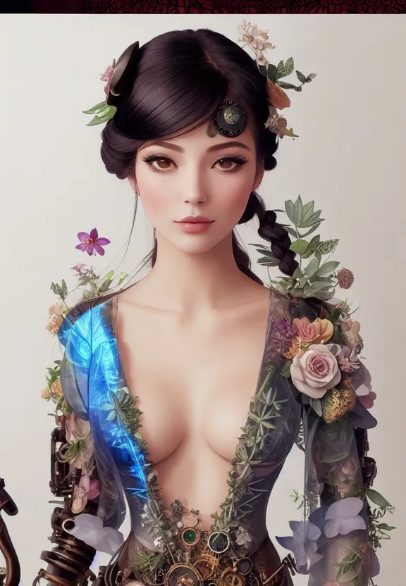 hair, skin, lip, eyebrow, shoulder, plant, flower, lipstick, eyelash, fashion