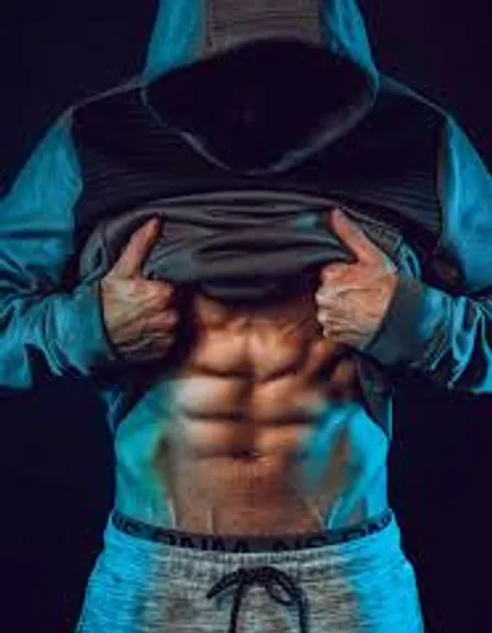 a man with a hoodie on his back