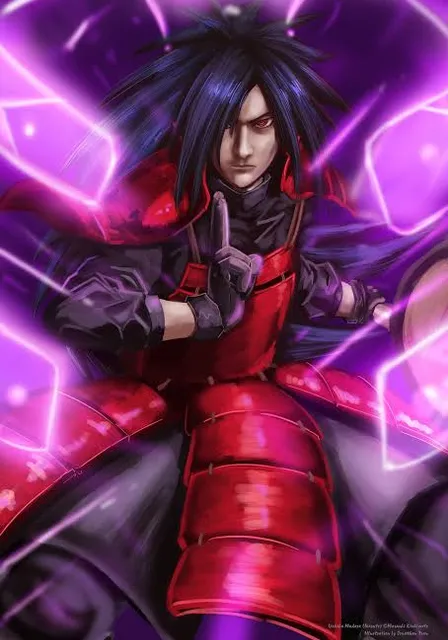 a man in a red and black outfit
