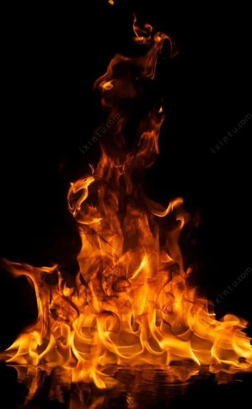a fire is shown in the middle of a black background. bonfire, fire, campfire, heat, flame, gas, event, darkness, art, fireplace