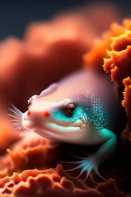 a lizard is sitting on top of a coral