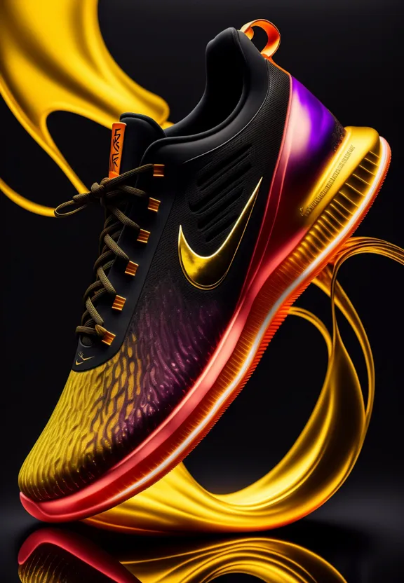 the nike zoom flyknit is shown on a black background