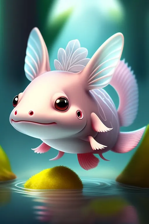 a digital painting of a fish in the water