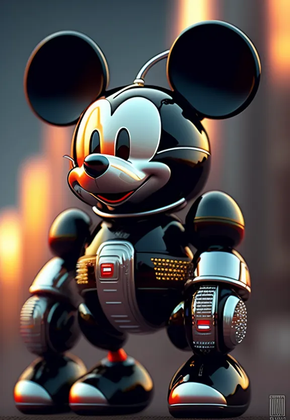 a mickey mouse is standing in front of some candles