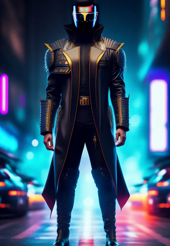 a man in a futuristic suit and helmet