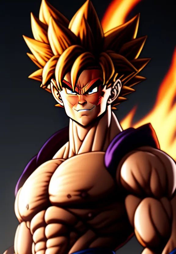 a cartoon character with a muscular body and large muscles