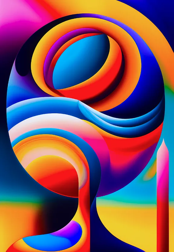 a painting of a colorful abstract design